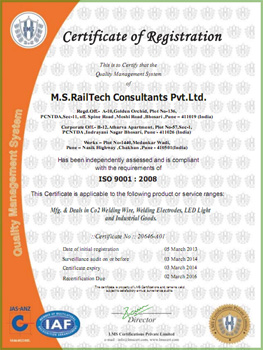 ISO 9001:2008 Certificate